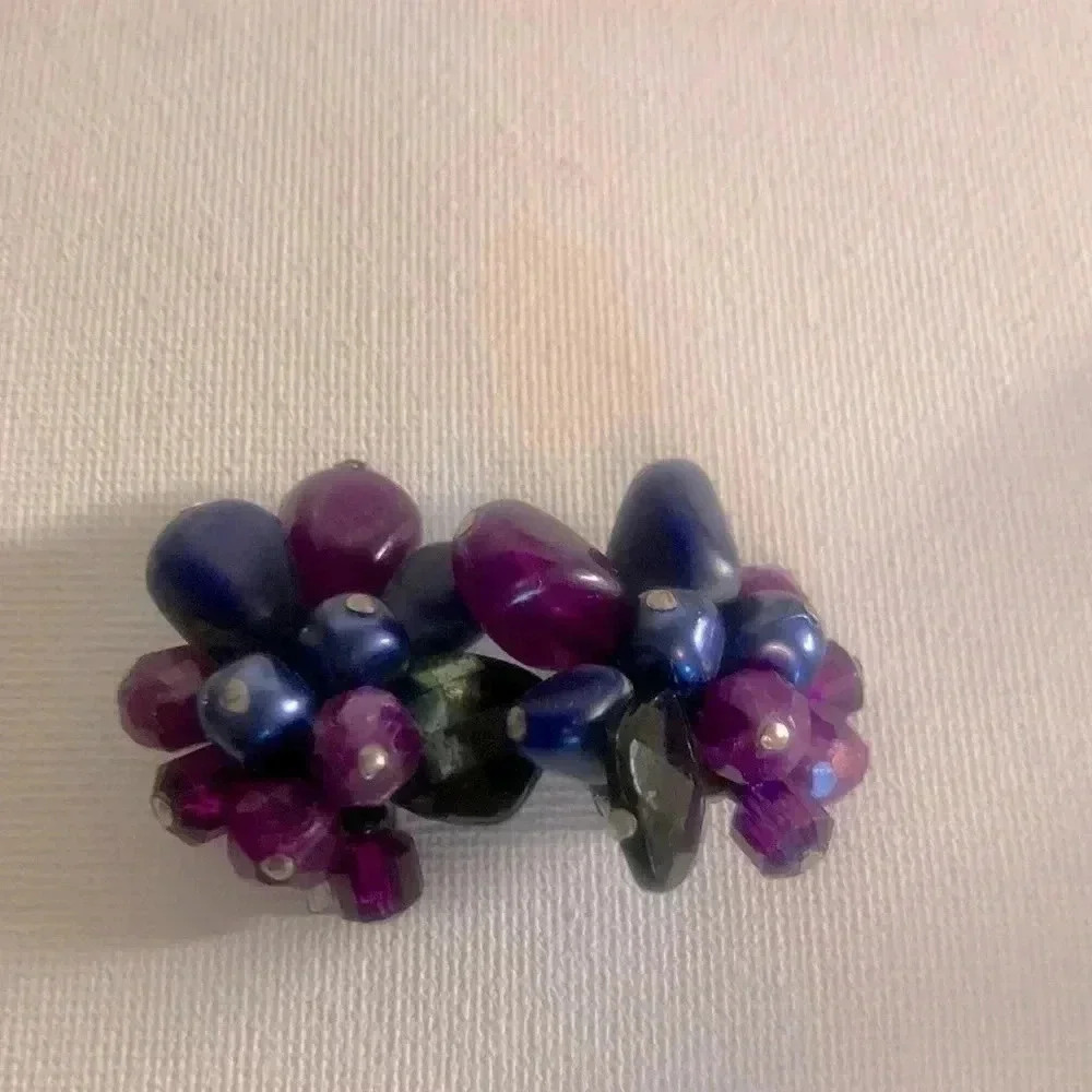 Signed West Germany Cluster Earrings